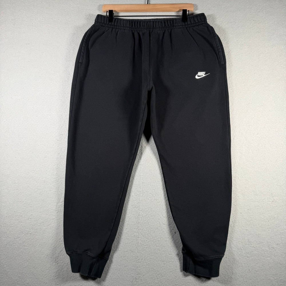 Nike Mens Sportswear Club Fleece Joggers Black Tapered Pants BV2671-010 XL